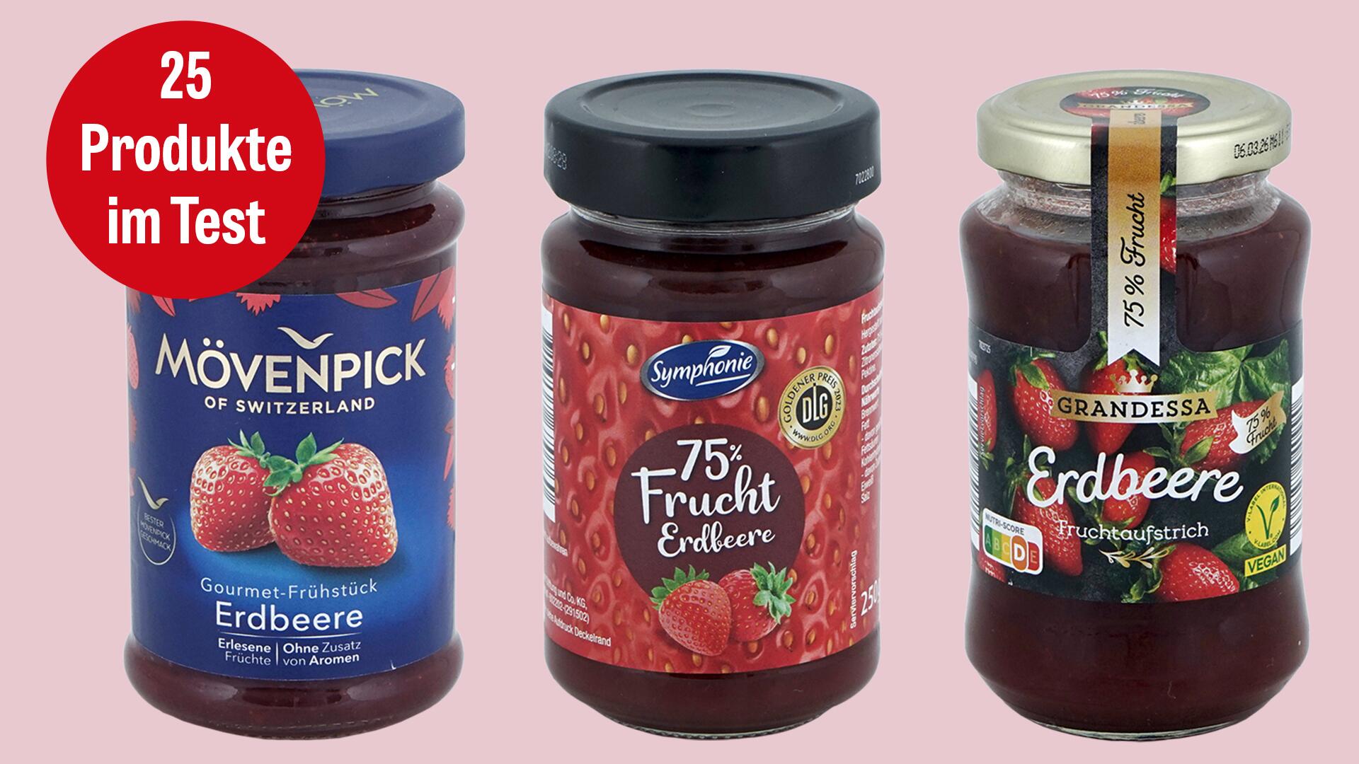 Erdbeermarmeladen-Test: Einige Aufstriche enthalten Spritzgifte und zu viel Zucker Erdbeermarmeladen-Test: Einige Aufstriche enthalten Spritzgifte und zu viel Zucker