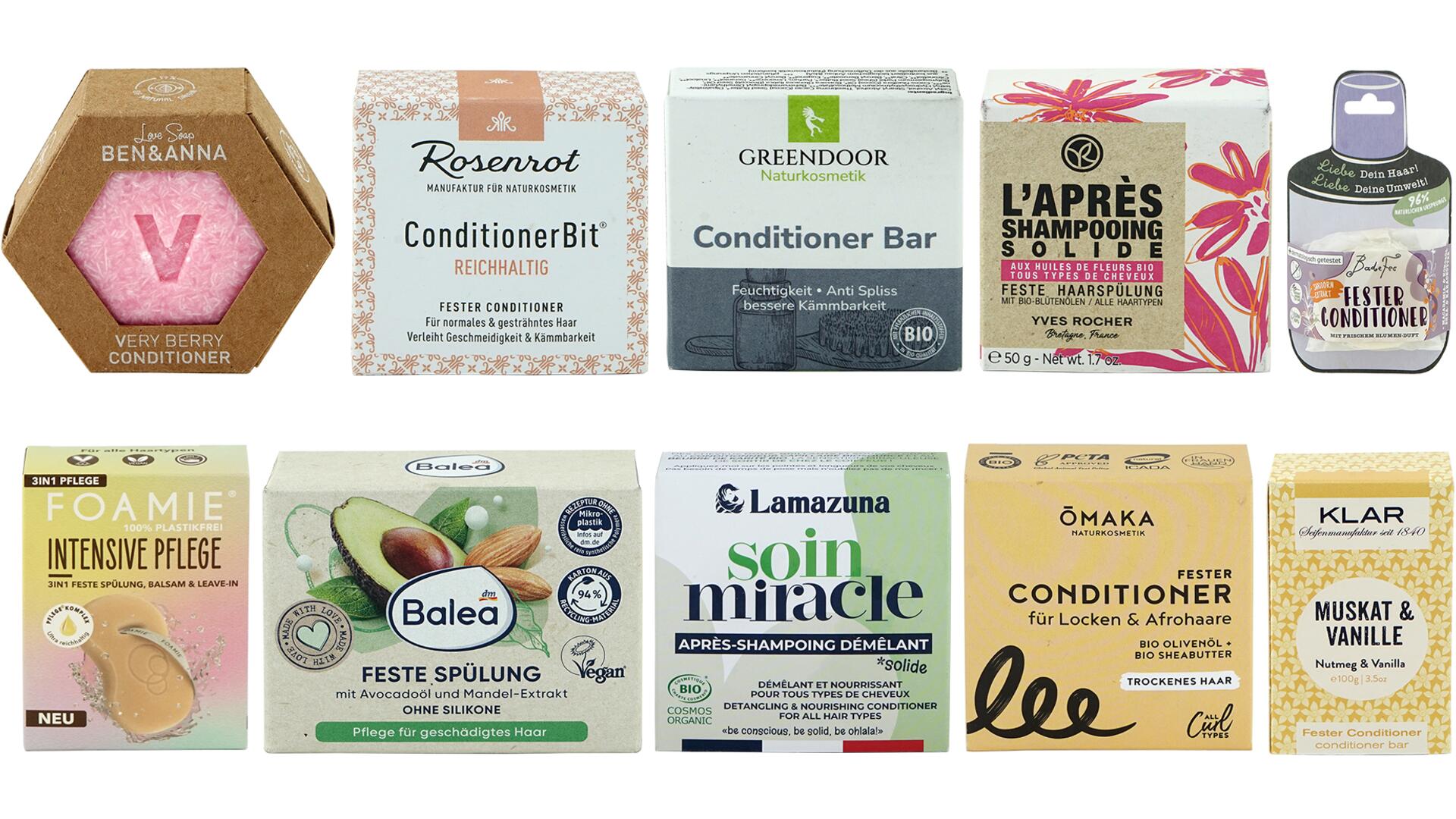 Viele feste Conditioner im Test erhalten die Bestnote Viele feste Conditioner im Test erhalten die Bestnote