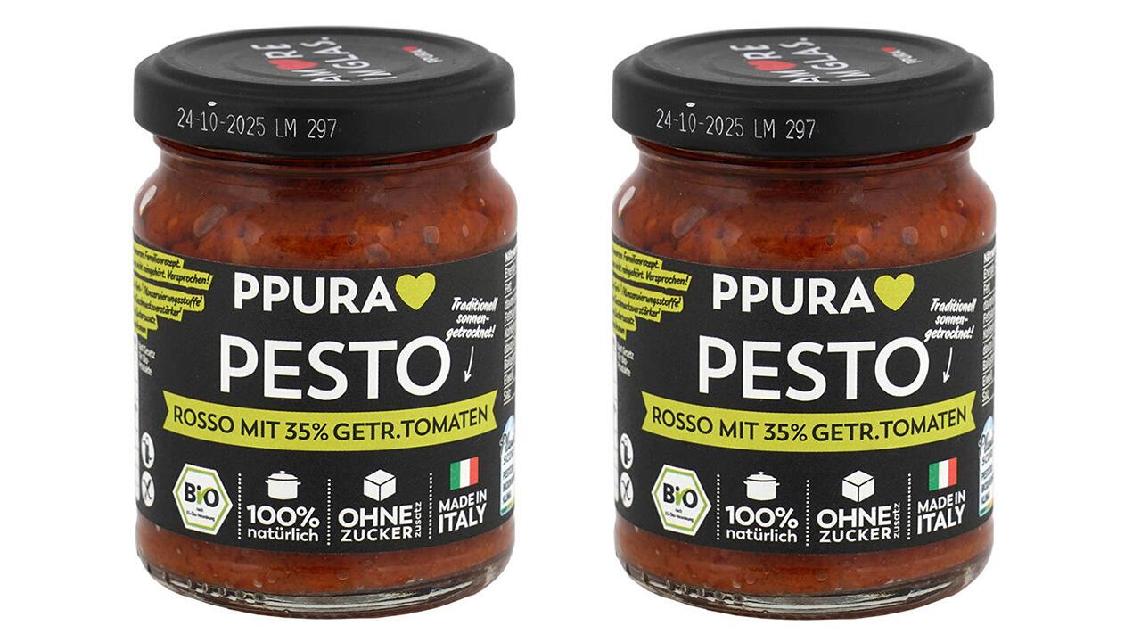 Fettgehalt im Ppura Pesto Rosso jetzt richtig deklariert