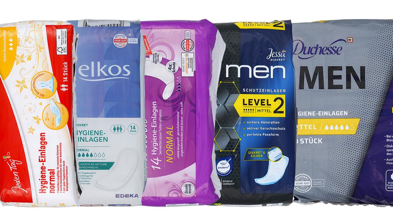 helfen ÖKO-TEST bei für und Welche Frauen: - Männer Blasenschwäche Inkontinenz-Einlagen