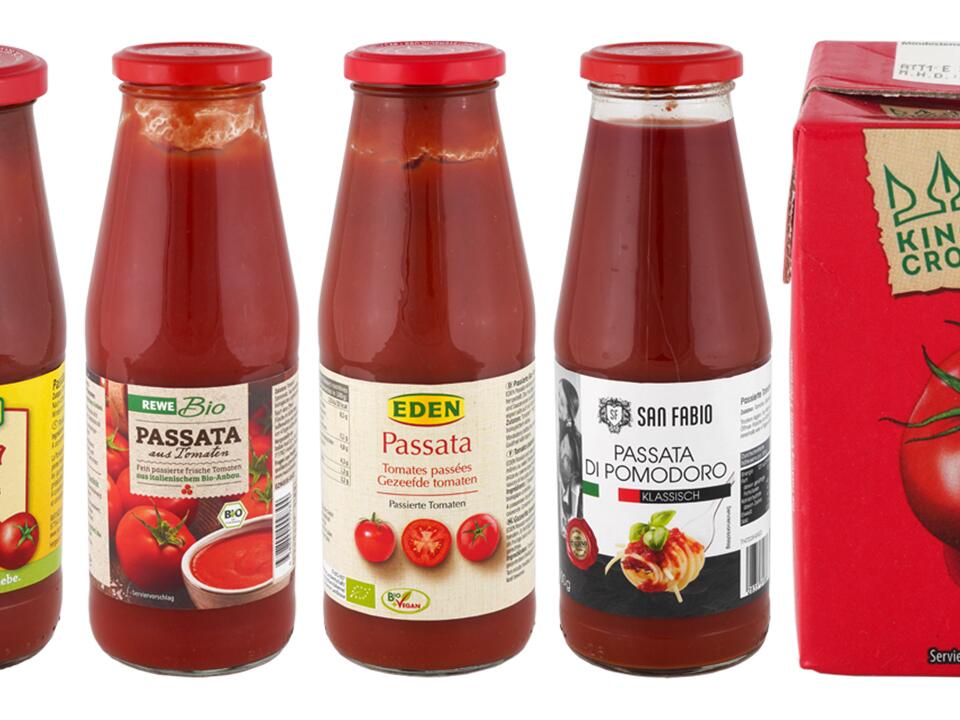 Passierte Tomaten: Schimmelige Passata fünften jeder in Tomaten - ÖKO-TEST