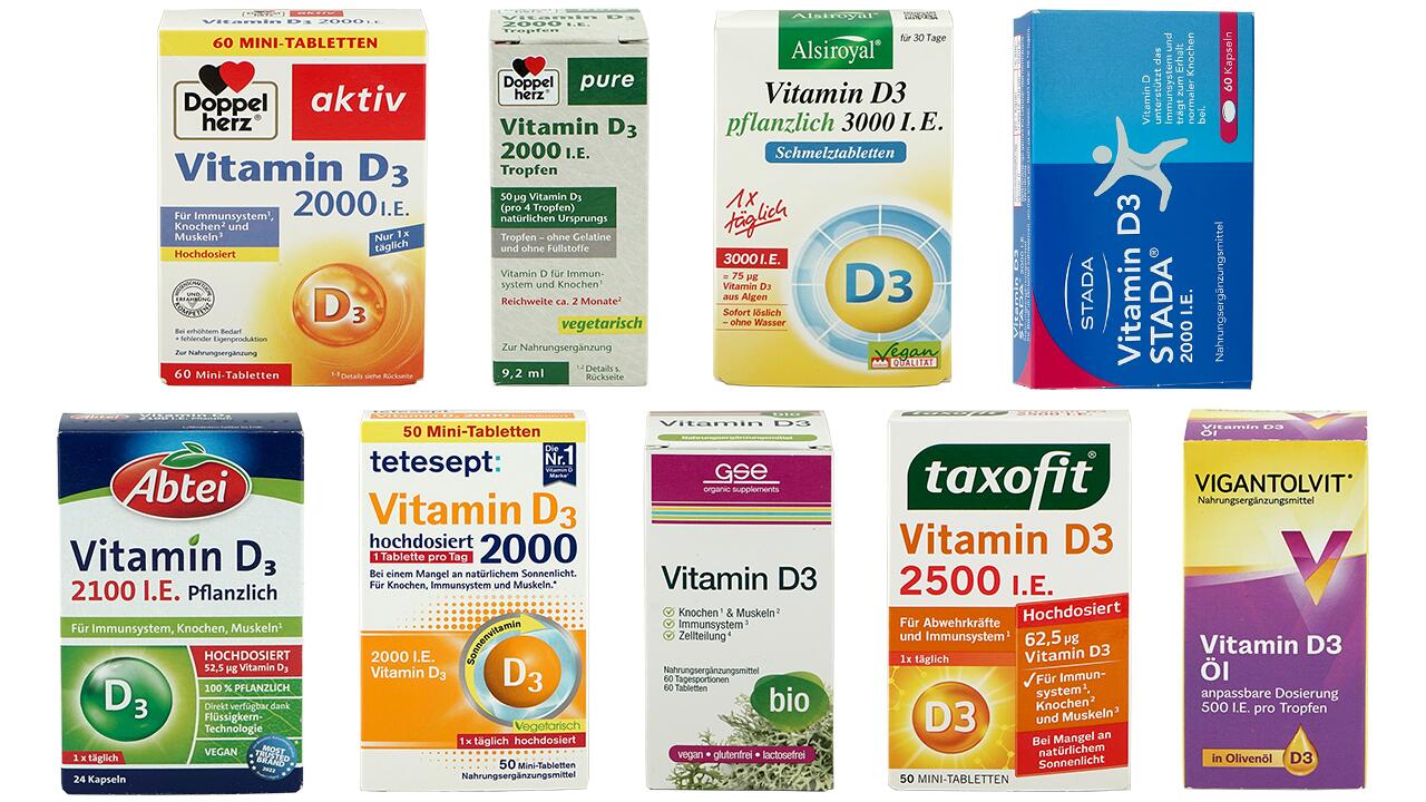 Vitamin D im Test: Wie schlagen sich die Präparate? 