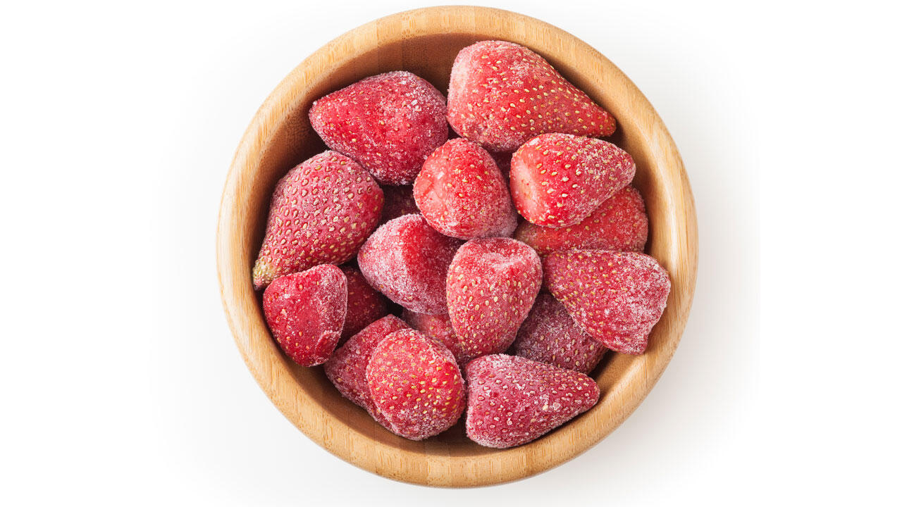 Am einfachsten kann man Erdbeeren in einem Gefrierbeutel einfrieren.