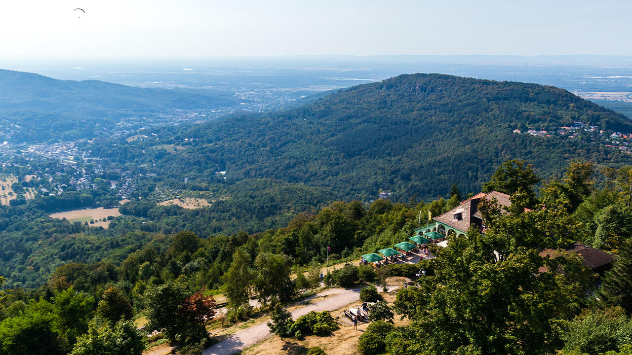 Blick von der Merkurstüble ins Tal. 