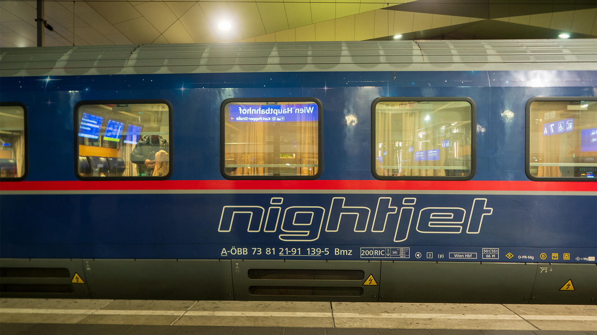 Mit dem Nachtzug geht es auch nach Wien. 