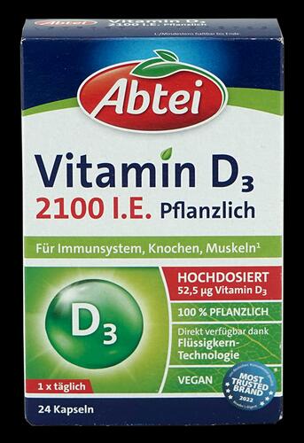 Abtei Vitamin D3 2100 I.E. pflanzlich, Kapseln