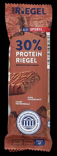 Aldi Sports Protein Riegel Brownie Geschmack, 30 % Protein