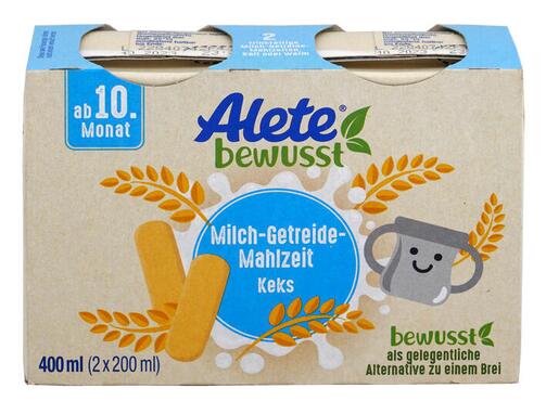 Alete bewusst Milch-Getreide-Mahlzeit Keks, trinkfertig