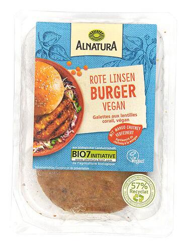 Alnatura Rote Linsen Burger vegan