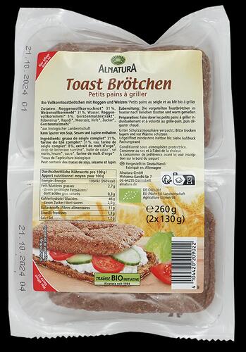 Alnatura Toast Brötchen