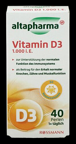 Altapharma Vitamin D3 1.000 i.E., Perlen