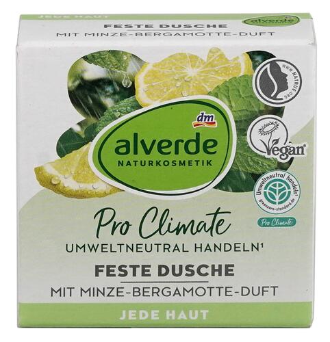 Alverde Feste Dusche mit Minze-Bergamotte-Duft