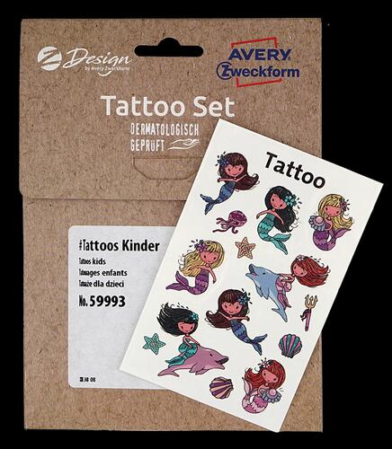 Avery Zweckform Tattoo Set Kinder, No. 59993, 10 Bögen