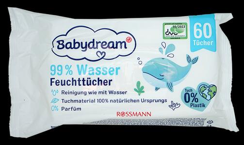 Babydream 99 % Wasser Feuchttücher, 6er Pack