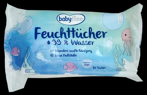 Babytime Feuchttücher 99% Wasser, 2er Pack