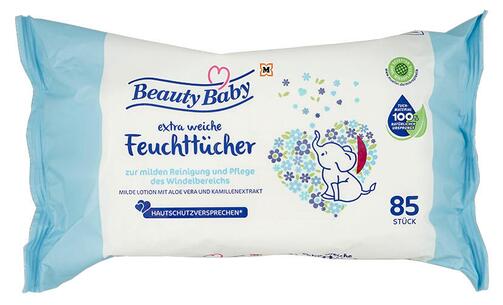 Beauty Baby extra weiche Feuchttücher, 2er Pack