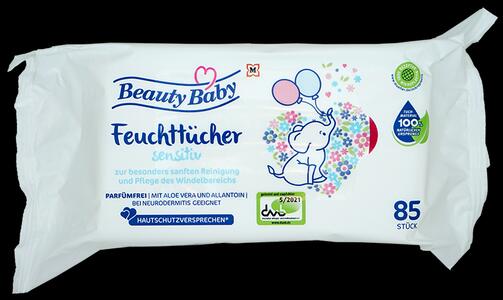 Beauty Baby Feuchttücher Sensitiv, 6er Pack