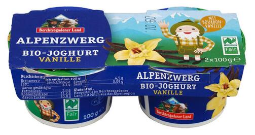 Berchtesgadener Land Alpenzwerg Bio-Joghurt Vanille, Naturland