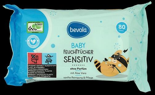 Bevola Baby Feuchttücher Sensitiv, 4er Pack