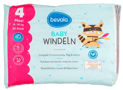 Bevola Baby Windeln, Größe 4, Maxi, 8-14 kg