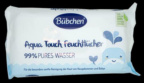 Bübchen Aqua Touch Feuchttücher 99% Pures Wasser, 3er Pack