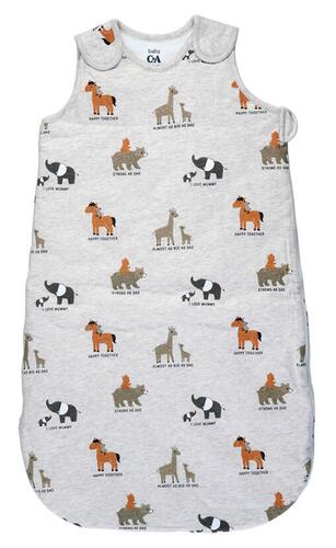 C&A Baby-Schlafsack Tier-Prints 6-9 Monate, hellbeige