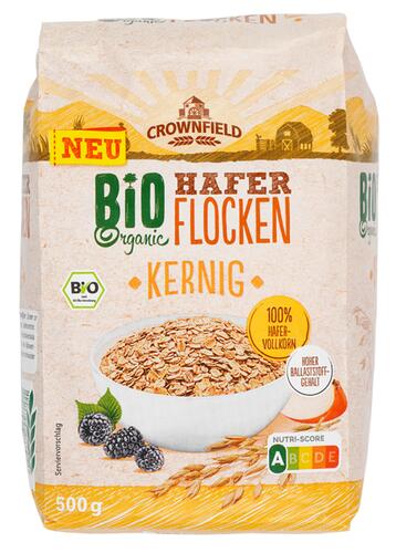 Crownfield Bio Organic Haferflocken kernig