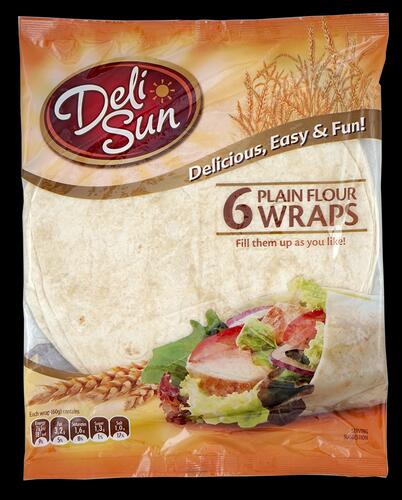 Deli Sun 6 Plain Flour Wraps