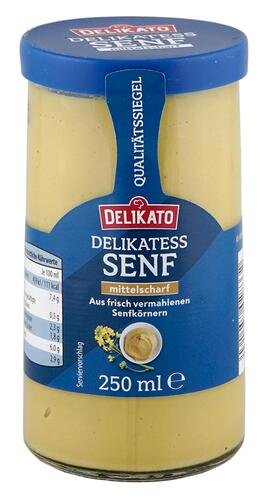 Delikato Delikatess Senf Mittelscharf