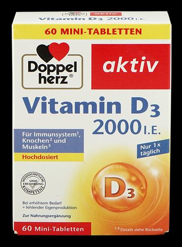 Doppelherz aktiv Vitamin D3 2000 I.E., Mini-Tabletten