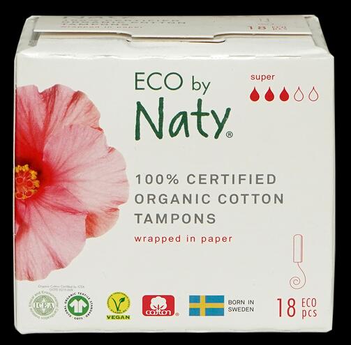 Eco by Naty Tampons Organic Cotton, super