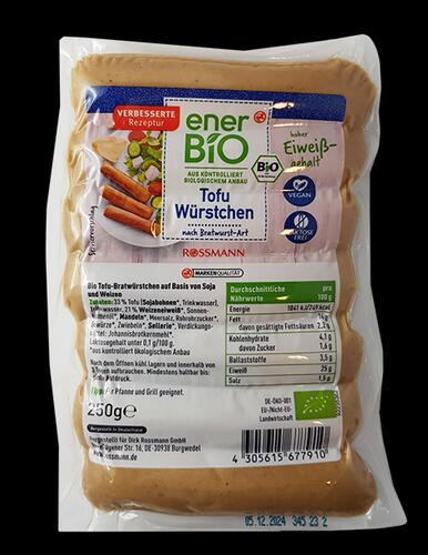 Ener Bio Tofu Würstchen nach Bratwurst-Art
