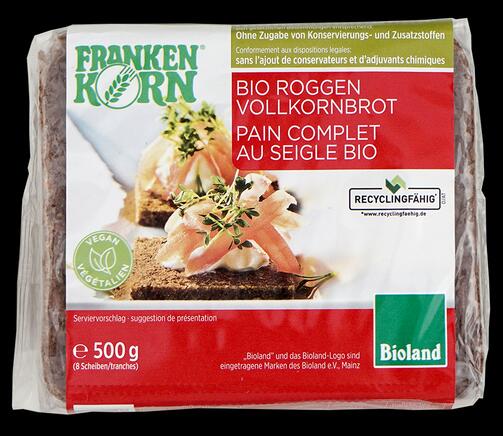 Frankenkorn Bio Roggen Vollkornbrot, Bioland 