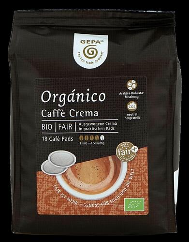 Gepa Orgánico Caffè Crema, 18 Pads