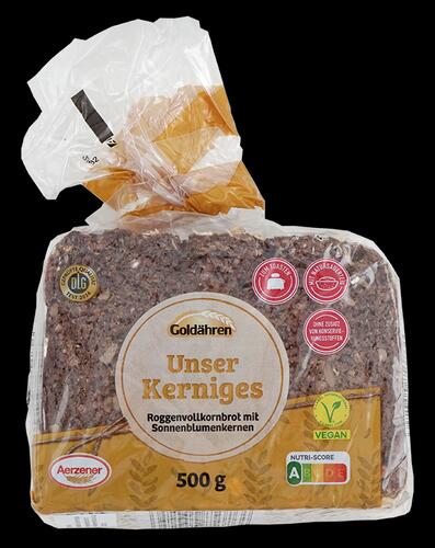 Goldähren Unser Kerniges Roggenvollkornbrot mit Sonnenblumenkernen