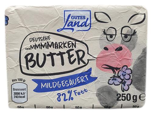 Gutes Land Deutsche Markenbutter mildgesäuert