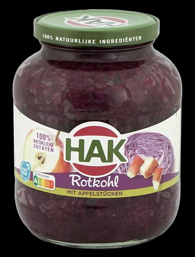 Hak Rotkohl mit Apfelstücken