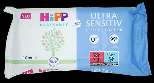 Hipp Babysanft Ultra Sensitiv Feuchttücher, 5er Pack