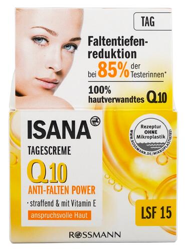 Isana Tagescreme Q10 Anti-Falten Power LSF 15