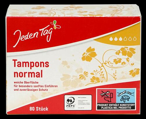 Jeden Tag Tampons 80 Stück, normal 