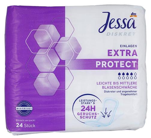 Jessa Diskret Einlagen Extra Protect, 4 Tröpfchen
