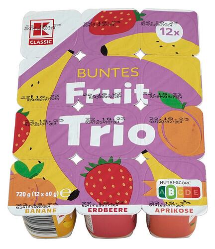 K-Classic Buntes Fruit Trio Banane, Erdbeere, Aprikose