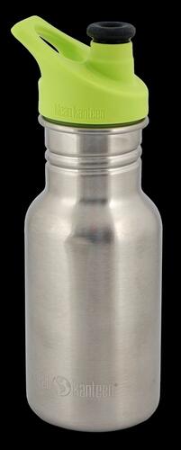 Klean Kanteen Kid Classic Narrow Sport Cap, Brushed Stainless, 355 ml