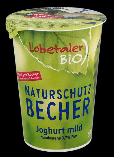 Lobetaler Bio Naturschutz Becher Joghurt Mild, 3,7% Fett, Naturland