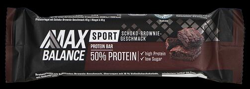 Max Balance Sport Protein Bar Schoko-Brownie-Geschmack, 50% Protein