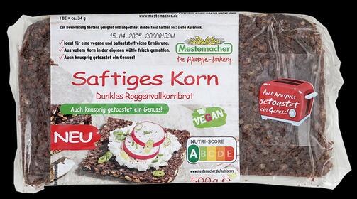 Mestemacher Saftiges Korn dunkles Roggenvollkornbrot