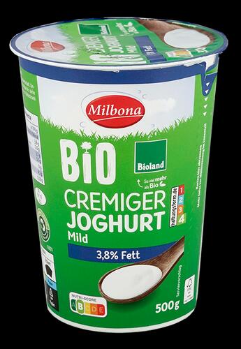 Milbona Bio Cremiger Joghurt Mild, 3,8% Fett, Bioland