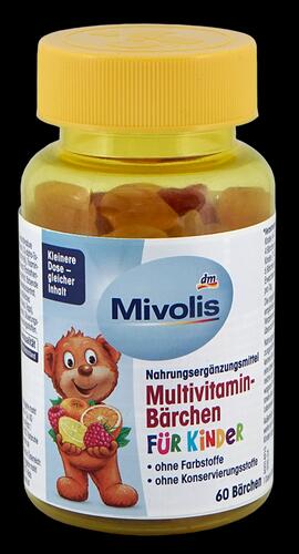 Mivolis Multivitamin-Bärchen für Kinder, Fruchtgummis