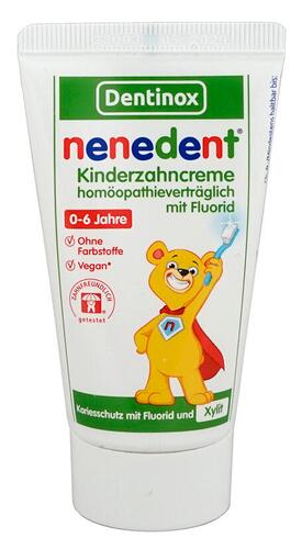 Nenedent Kinderzahncreme homöopathieverträglich mit Fluorid