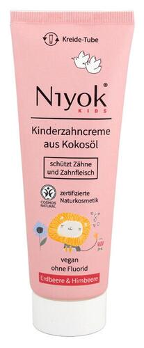 Niyok Kinderzahncreme aus Kokosöl, Erdbeere & Himbeere